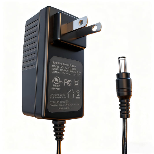 LETONDA DC 12V 1A-2A Power Supply Adapter 100-240V 50-60Hz Equipped with a 5.5mm×2.1mm DC Male Plug Supply Transformer Charger Wall Plug for DC12V…