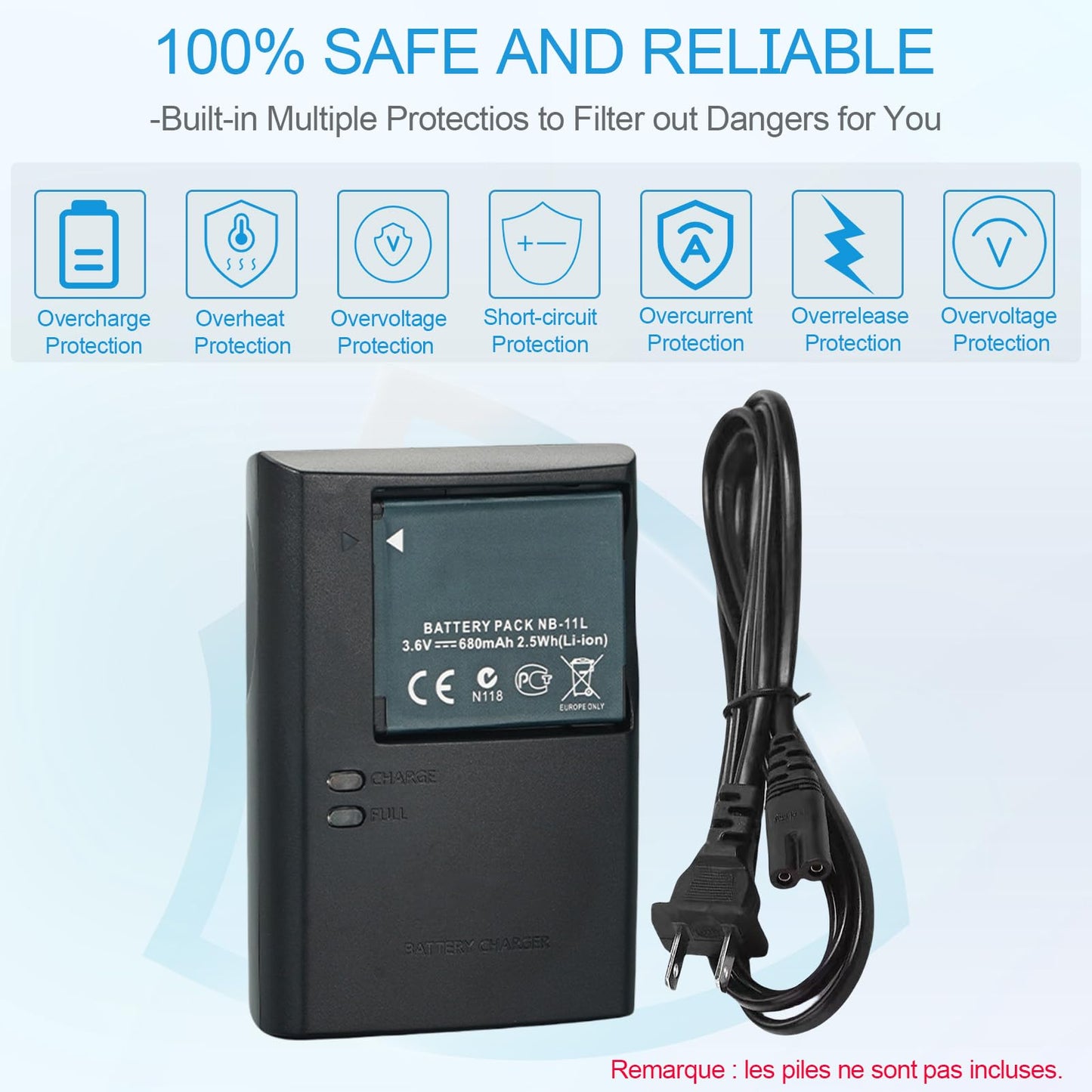 NB-11L NB-11LH CB-2LF Battery Charger Compatible with Canon PowerShot Elph 360 HS,180 is,190 is,350 HS,110 HS,170 is,150 is,A2300,SX400 is,A2500