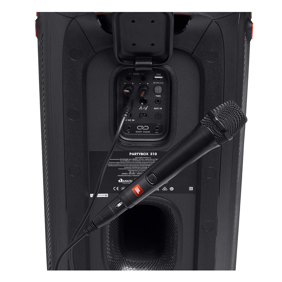 JBL PartyBox Mic 100: Wired Dynamic Vocal Mic with Cable (3M),Quality Performance, Wire mesh Cap with windscreen, Easy to use, Cardioid Polar Pattern