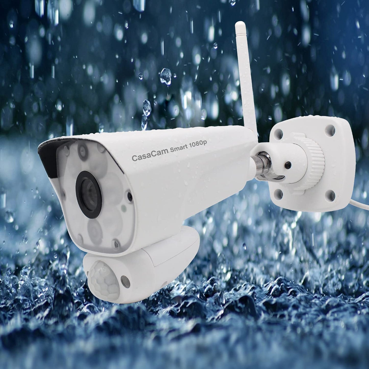 CasaCam Wireless Outdoor Security Camera with Floodlight | 1080p WiFi Camera | No Monthly Fee Reuqired | 24/7 Recording, Two-Way Audio, Deterrent