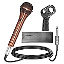 5 CORE Professional Dynamic Vocal Microphone Neodymium Cardioid Unidirectional Handheld Mic for Singing + Detachable Cable + Clip Bag ND959 Elantra