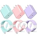 BUSFUL Compatible with iPhone Charger Fast Charging, [3Pack 10FT] 20W PD USB C Wall Charger Block with Type C to Lighting Cable Compatible…