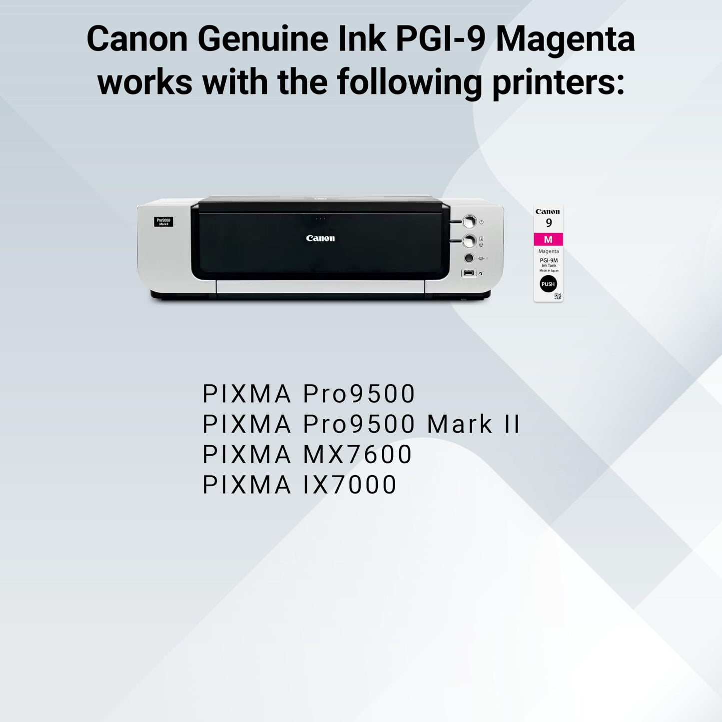 Canon PGI-9 Genuine Magenta Ink Tank, Compatible with Pro9500, Pro9500 Mark II, MX7600, and IX7000 Printers