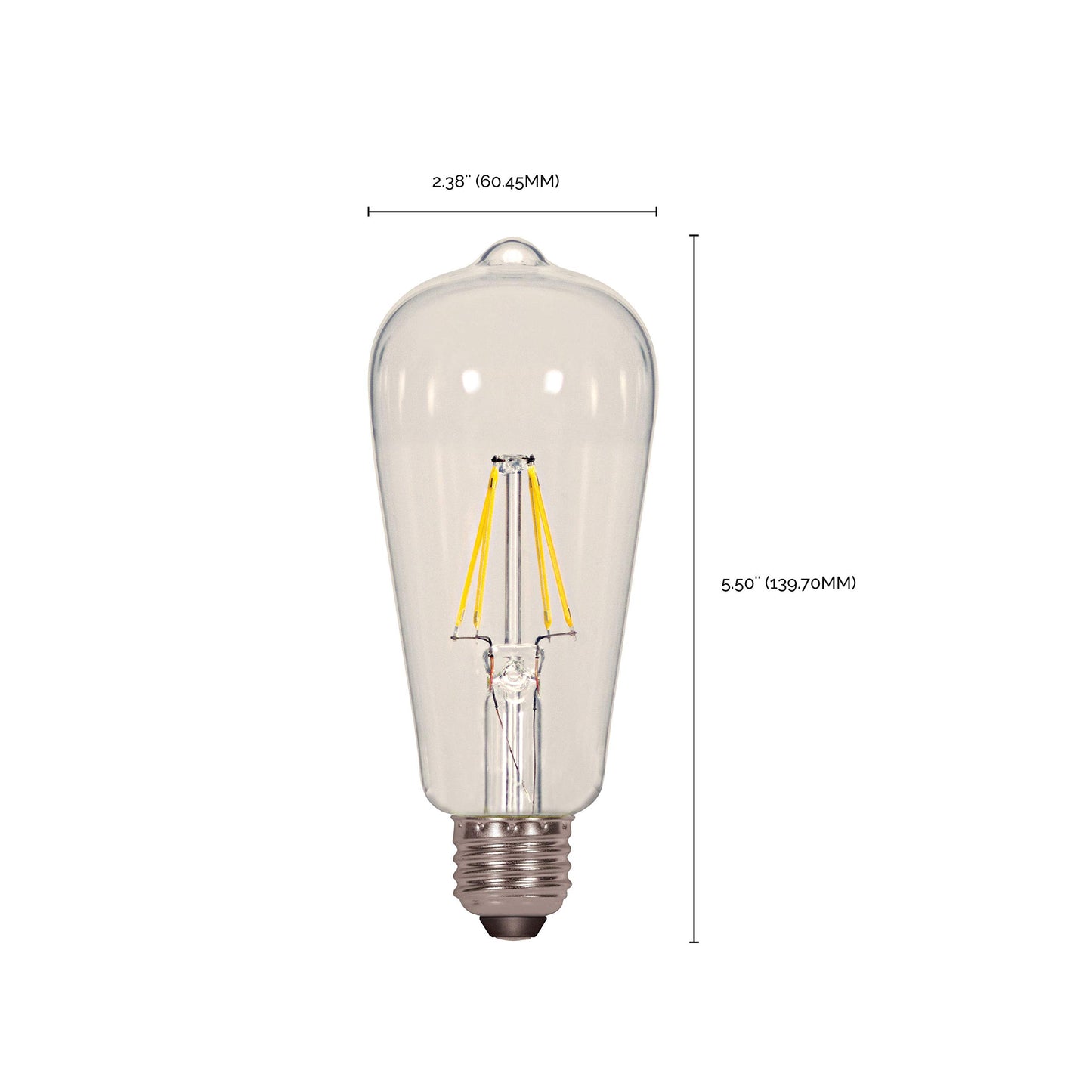 Satco S9895 Medium Light Bulb in Light Finish, 5.50 inches