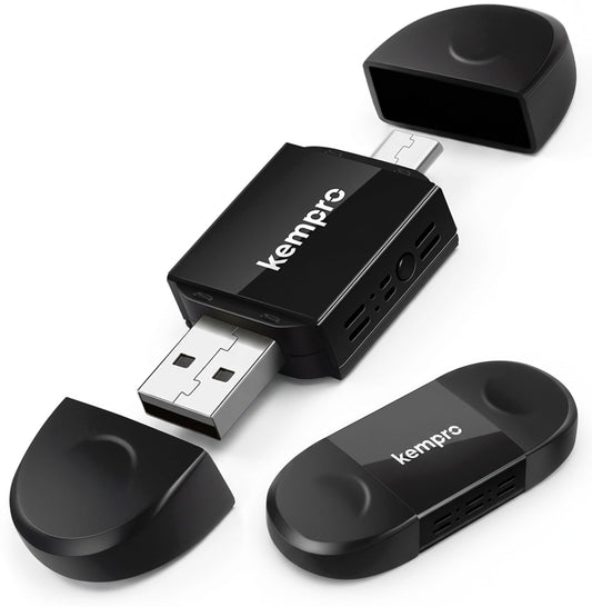 Kempro Wireless CarPlay & Android Auto Adapter, 2026 Upgraded Chipset, 2-in-1 Plug & Play Dongle, Wired to Wireless Converter, USB-A/USB-C, Auto