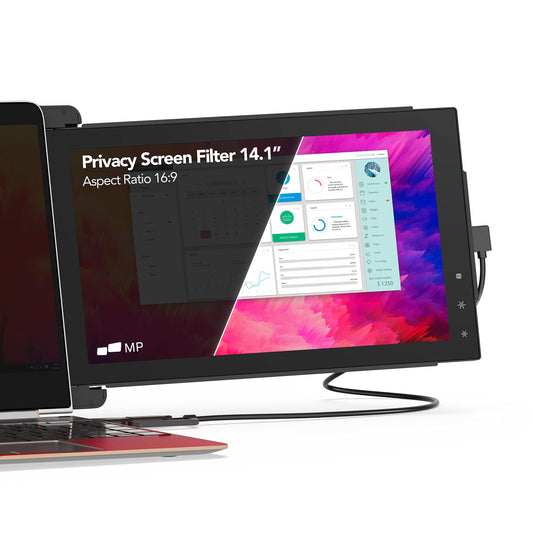 MP Moblie Pixels Laptop Monitor Privacy Screen 14.1 inch Filter for 16:9 Privacy Screen for Laptop/Monitor Display - Laptop Monitor Privacy Shield