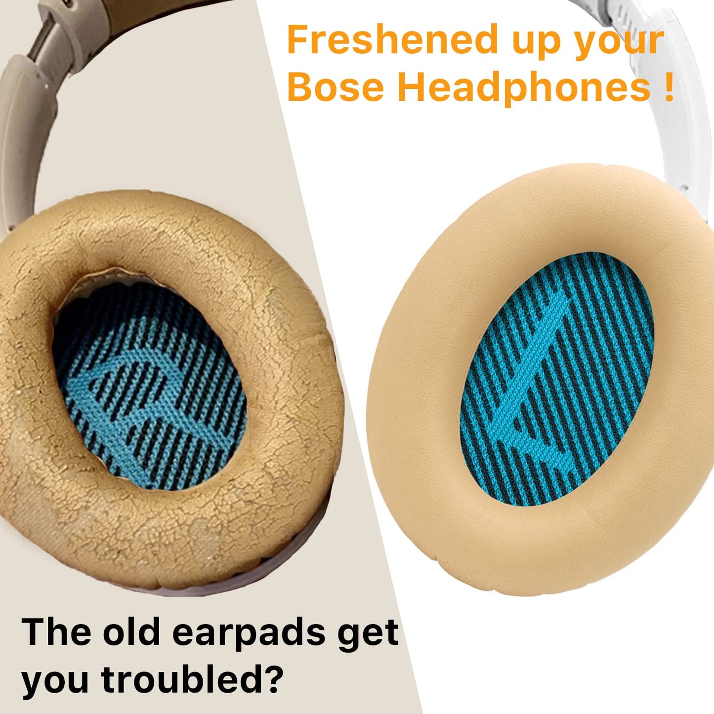 YOCOWOCO Ear Pads for Bose QC25/QC35 II/QC35/QC15/AE2 AE2i AE2w Headphones Replacement Earpads Cushions for Bose Quietcomfort 35/Quiet Comfort