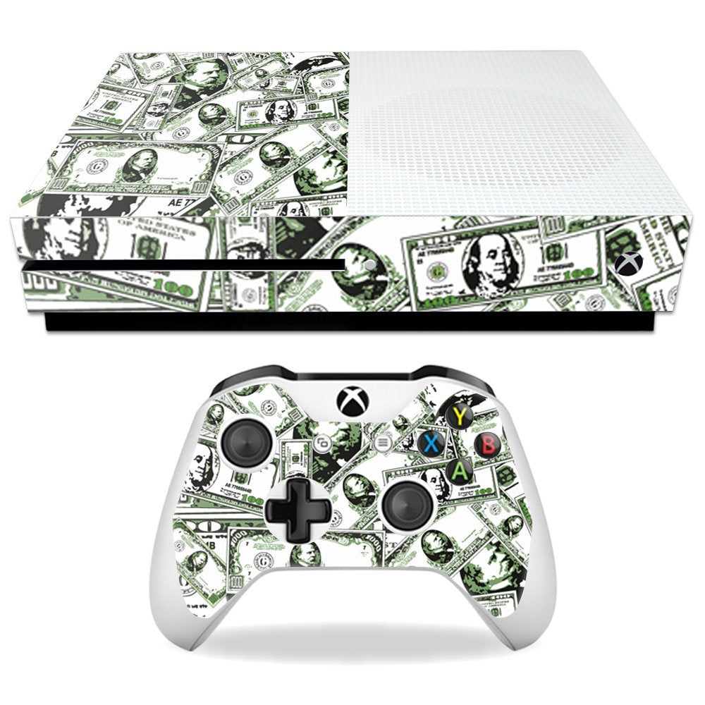 MightySkins Skin Compatible with Microsoft Xbox One S - Phat Cash | Protective, Durable, and Unique Vinyl Decal wrap Cover | Easy to Apply, Remove
