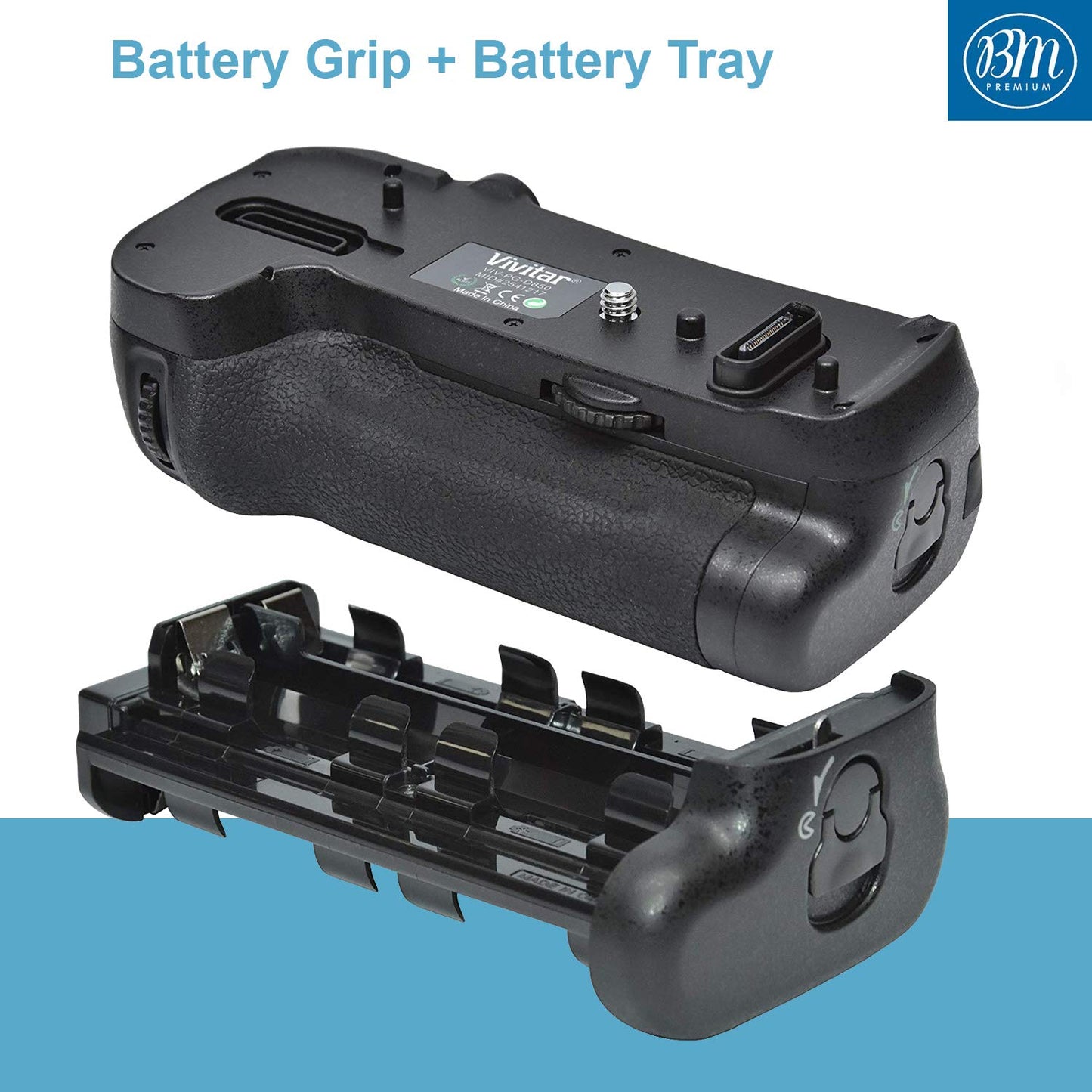 Battery Grip Kit for Nikon D850 Digital SLR Camera - Includes Qty 2 BM Premium EN-EL15 Batteries + Rapid Battery Charger + MB-D18 Replacement Battery