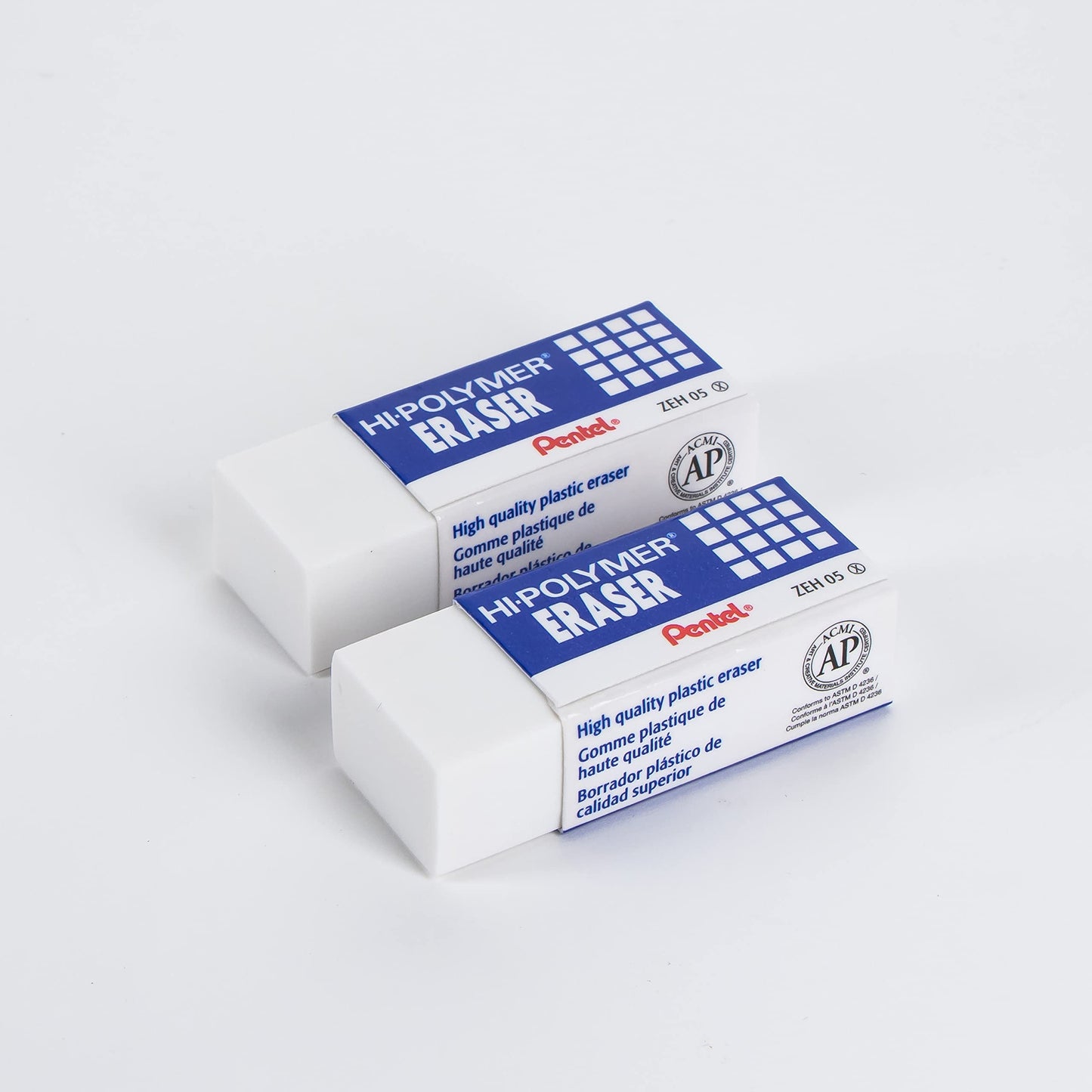 Pentel Hi-Polymer Block Eraser, Small, Box of 48 (ZEH-05)