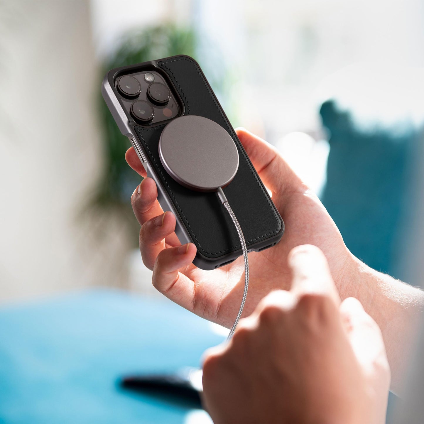 Dreem Empower Magnetic Wireless Charger Pad - Compatible with MagSafe for iPhone 17/16/15/14/13/12 & Qi-Certified Devices - Premium Vegan Leather