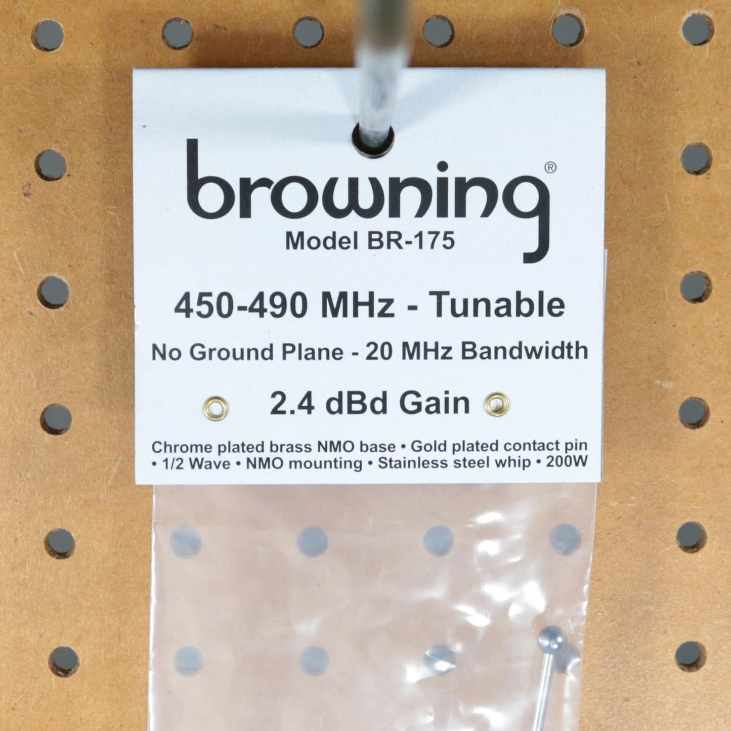 Tram Browning 450 to 490 MHz No Ground Plane UHF 2.4 dBd Gain 13" Tall Tunable NMO Antenna Works on Fiberglass, Plastic and Metal Vehicles 20 MHz