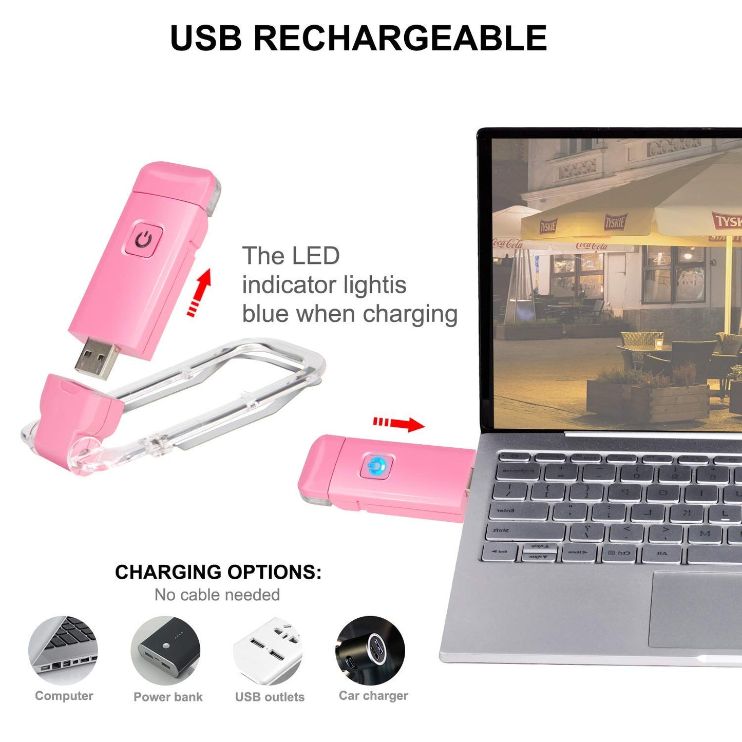 LUXSWAY USB Rechargeable Book Light for Reading,Small Book Reading Light in Bed,Clip On Bookmark Kids Light for Bed,Brightness Adjustable for Eye
