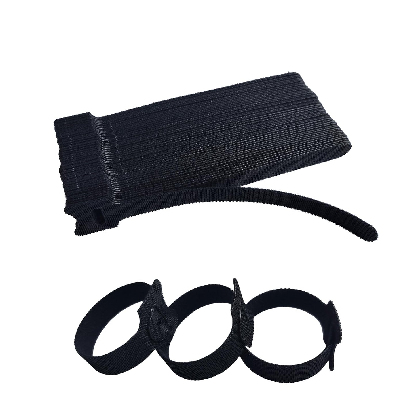 6 Inches Black Reusable Cable Ties,Multi-purpose Adjustable Cord Straps, Cable Organizer,Cord Wrap and Hook Loop Cords Management,Adjustable Cord Ties