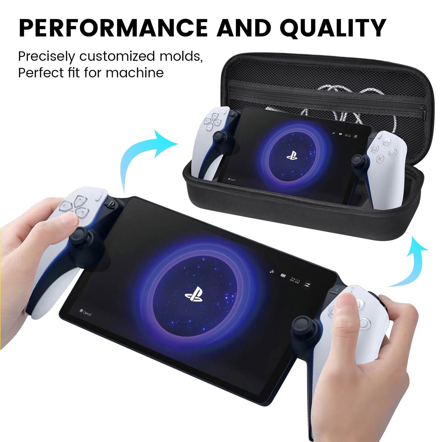 Fibete Carrying Case for Playstation Portal, Travel Carry Handle Portal Protective Case Storage Bag for Playstation 5 Portal Remote Player(Case