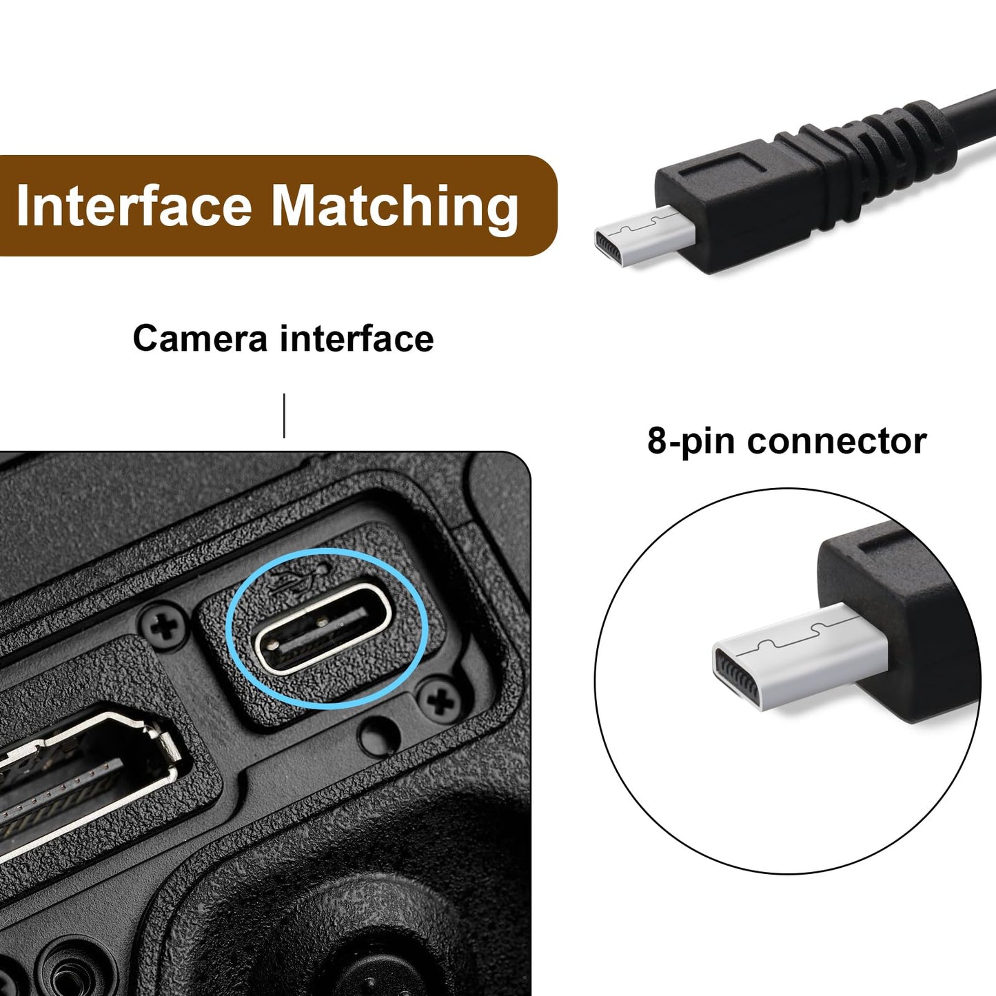 Miruchertter UC-E6 USB Cable Replacement USB Camera Transfer Data Charging Cable Cord High-Speed Photo Transfer Cord Compatibale with Nikon Coolpix