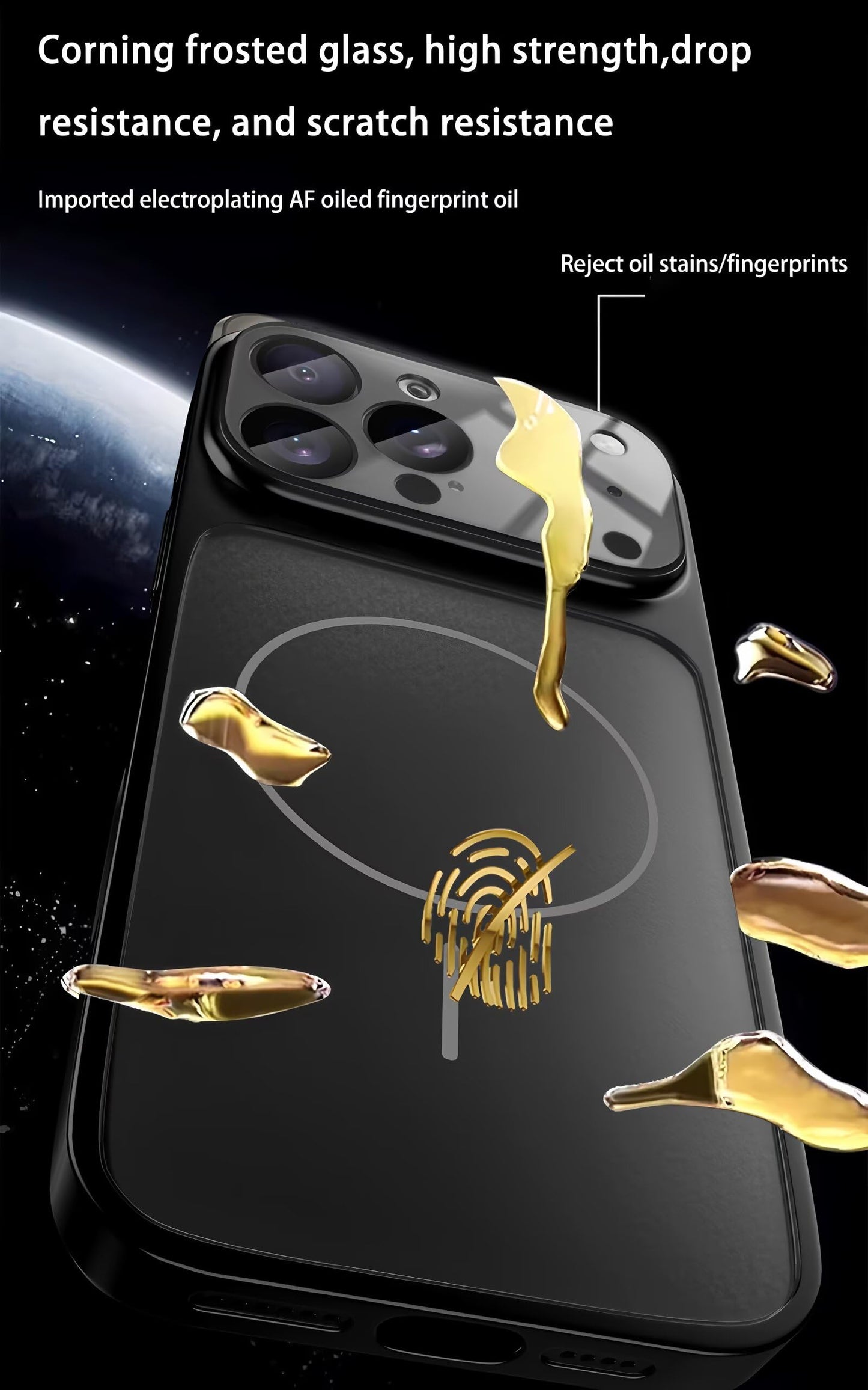 Erlova Designed Magnetic Series for iPhone 15 Pro Max Case,Black