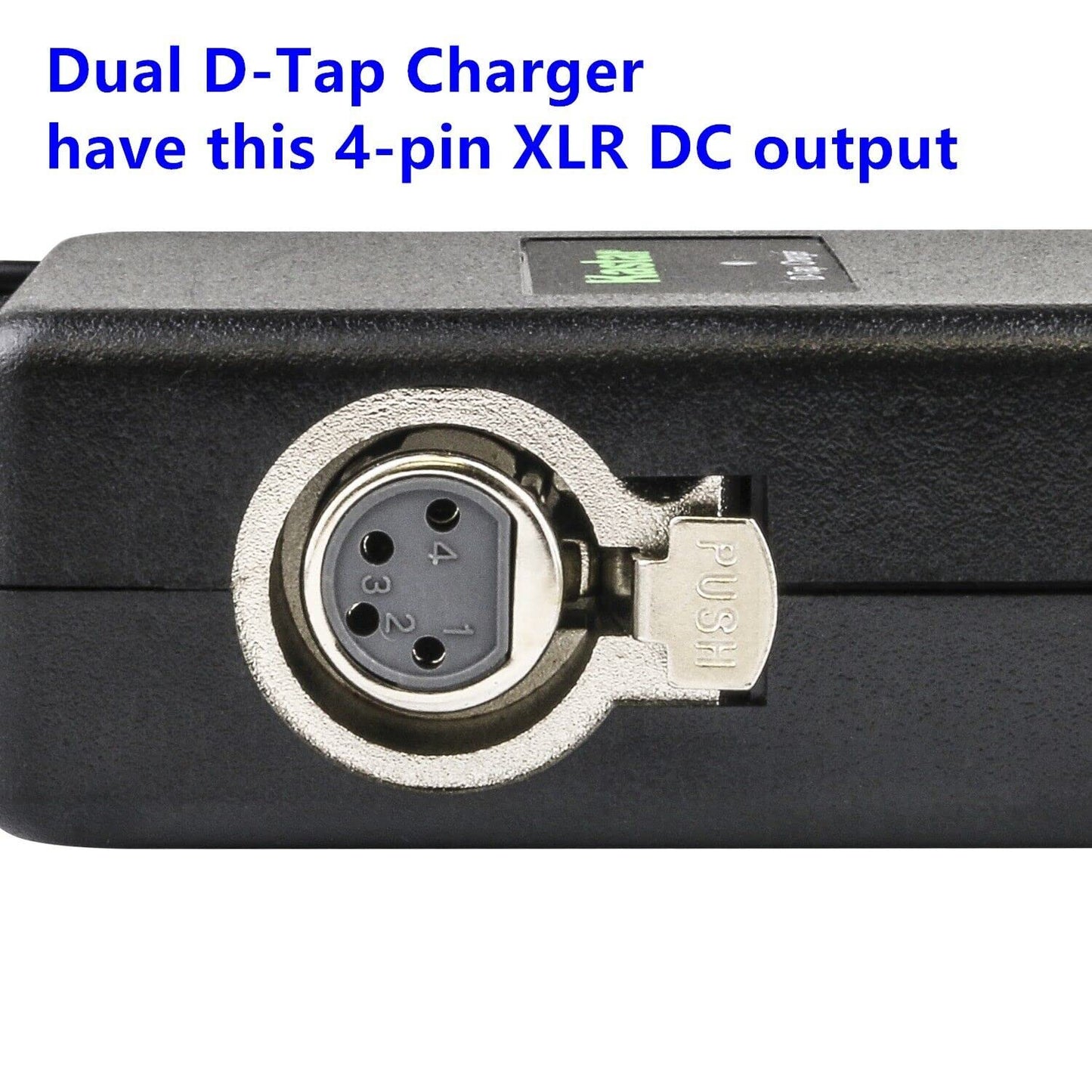 Kastar Dual D-Tap Charger with 4-pin XLR DC Compatible with DSR-450WSP DSR-450WSPL DSR-50 DSR-50P (Portable Recorder) DSR-500WS DSR-500WSL DSR-500WSP