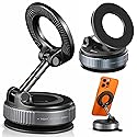 Ryvlan Carmount Vacuum Magnetic Phone Mount for Car- Magsafe Suction iPhone Stand, Content Creator Phone Holder & Car Mount, iPhone Holder