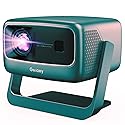 High ANSI/ Official-NetfIix/360°Stand Outdoor Projector with WiFi and Bluetooth, Auto Focus, Auto Keystone 4K Projector Native 1080P Support Smart