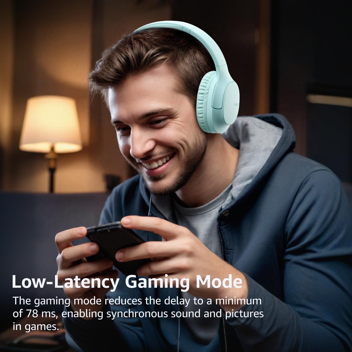 TOZO HA1 Bluetooth 5.4 Over Ear Headphones, 70H Playtime with Mic, Foldable Wireless Headset, Deep Bass Stereo Sound Customizable 32 EQ Music Mode…