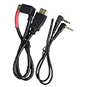 ALZO DSLR Audio and Video Right Angle Short Cord Cables Kit Red for Canon 60D Compatible with HDMI