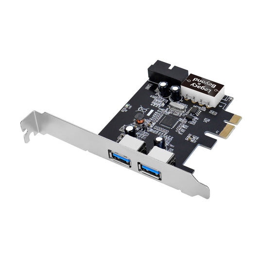 SIIG Legacy and Beyond Series PCIe to USB 3.0 2 (External) Ports PCI Express Card with 19Pin Header, Data Transfer Rates Up to 5Gbps, Supports UASP