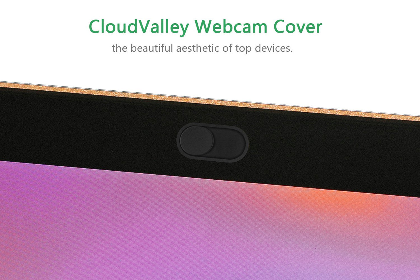 CloudValley Webcam Cover Slide, [5 Pack] 0.6mm-Thin Metal Web Camera Cover Sticker for MacBook Pro, MacBook Air, Laptop, iMac, PC, Surfcase, iPhone
