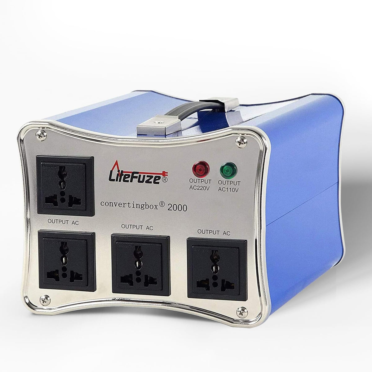 LiteFuze 2000W Voltage Converter Step-up/Down Auto Power Transformer - 110/120v to 220/240v - Heavy Duty - Circuit Breaker Protection - Converting…