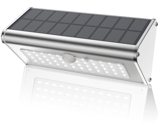 Super Bright Solar Lights Outdoor IP65 Water Proof, 1100 Lumens Wireless LED Motion Sensor Light, Aluminum Metal Housing Security Lights Flood Wall