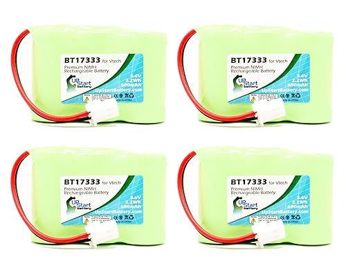 4X Pack - BT-17333 Battery for VTech CS5111, CS5121, CS5121-2, CS5111-2, CS5121-3, CS5211 Cordless Phones (600mAh, 3.6V, NI-MH)