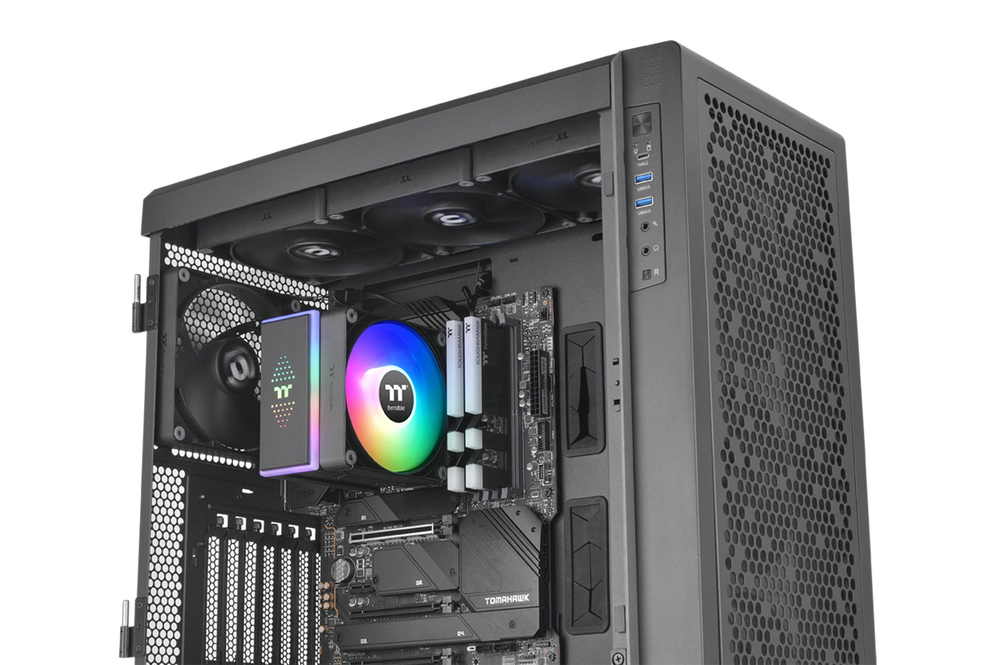 Thermaltake ASTRIA 400 ARGB CPU Cooler, Compatible with Latest Intel LGA 1851/1700 and AMD AM5 CPU, Single Tower, 230W TDP Cooling Power