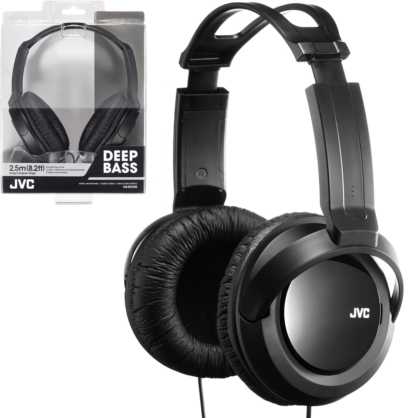 JVC Full Sized Over Ear Headband Over Ear Full Size Headband Black (HARX330)