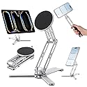 Eupterosaur Magnetic Phone Tripod Stand with Anti Slip Silicone,Height Adjustable,360° Rotating Phone Holder,Portable Tablet Stand,Foldable ipad