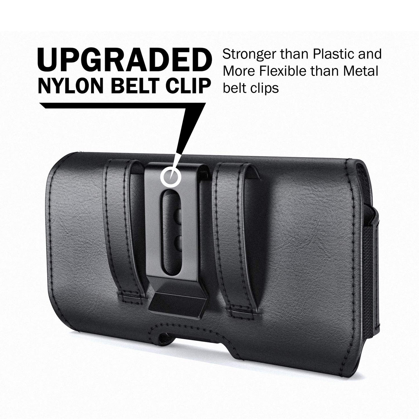 DeBin Case for Large iPhone Plus, Pro Max Cell Phones, Samsung Galaxy S24+ Plus 5G to S10+ Plus Smartphones - Cellphone Belt Holder Clip Holster Carry
