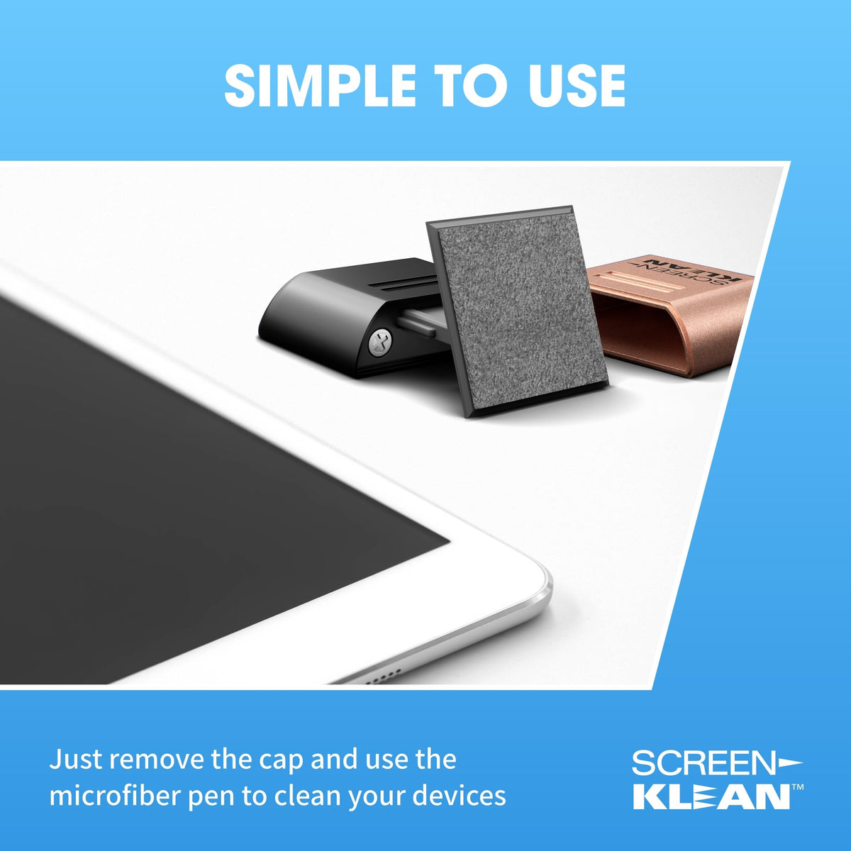 ScreenKlean Tablet Screen Cleaner, Electroplated Rose Gold, 1 Count