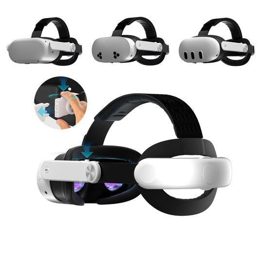 WOUNMTT Head Strap for Oculus Meta Quest 3/3S/Quest 2 - One-Click Release VR Headset Strap with Adjustable Dial, Universal Quick-Conversion Design