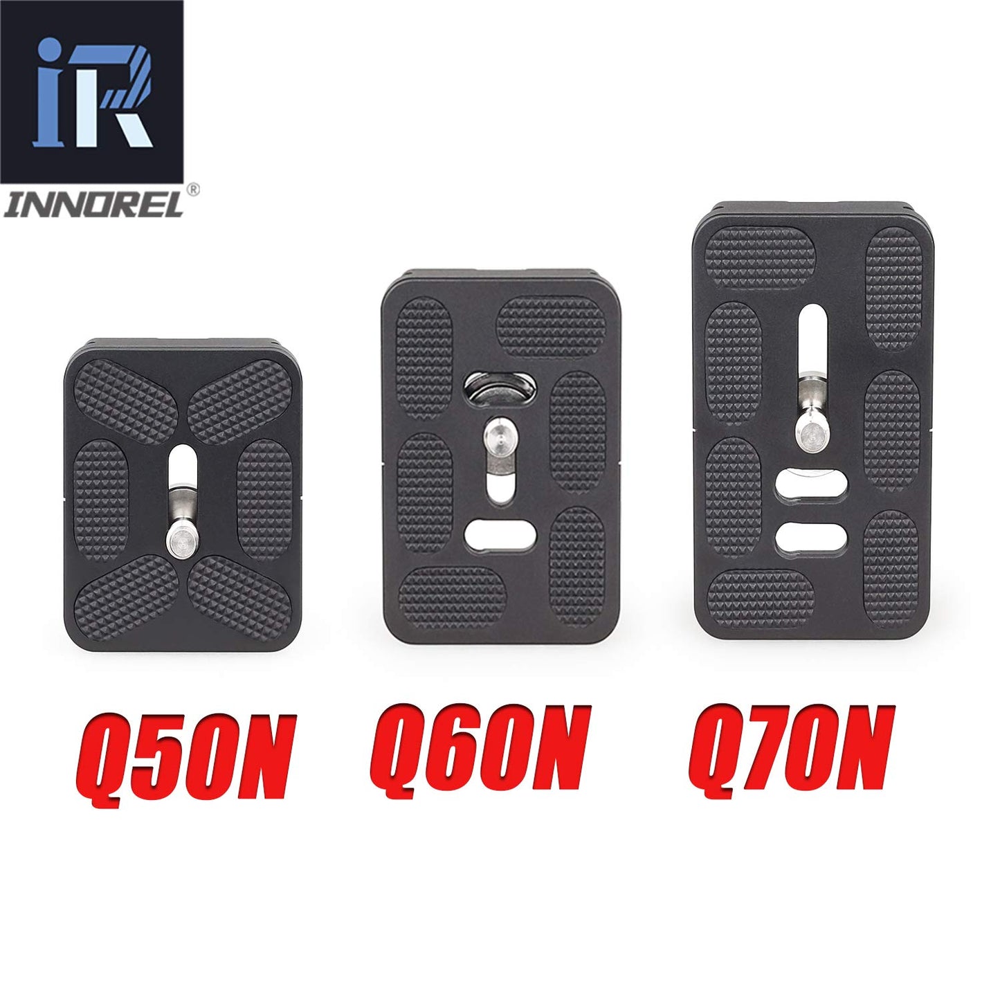INNOREL Tripod Arca Plates Q50N/Q60N/Q70N Universal Arca Swiss Quick Release Plate Adapter with 1/4” Screw for Panoramic Tripod Ball Head, DSLR