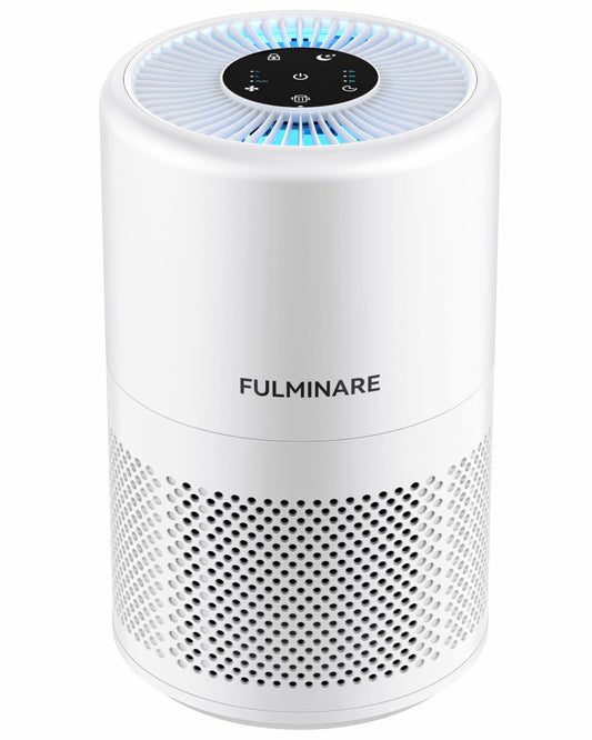 FULMINARE Air Purifiers for Home Bedroom HEPA Air Filter (White)