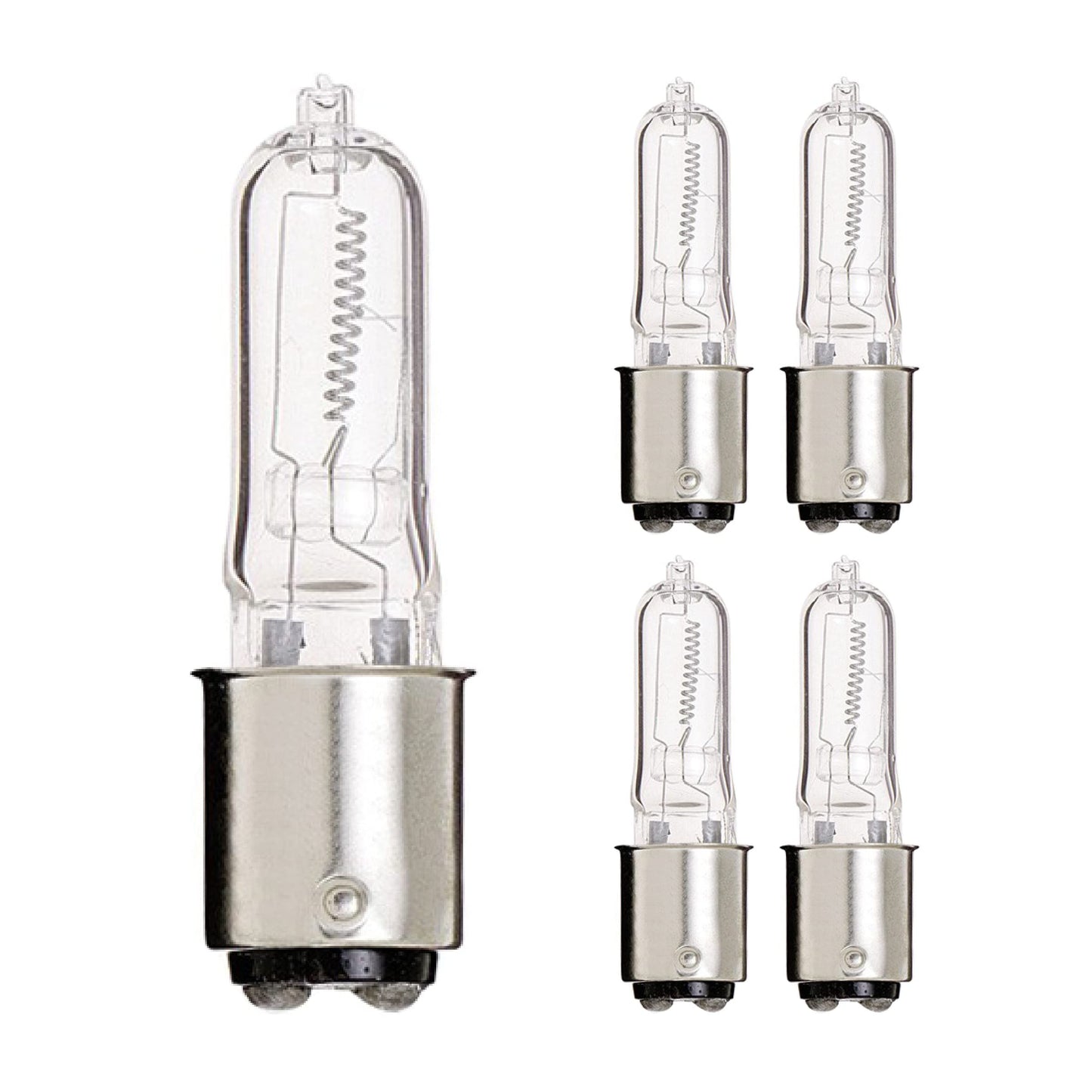 KOR Q100CL/DC T4 Halogen Light Bulbs, BA15D DC Bayonet Base, 100W, 4-Pack