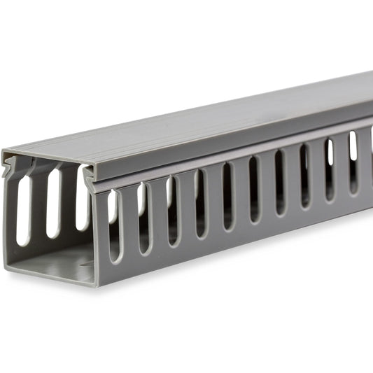 StarTech.com 2x2in Open Slot Wiring Cable Raceway Duct with Cover, Server Rack Cable Management, Cable Cover Duct, Cord Hider / Organizer, PVC Cable
