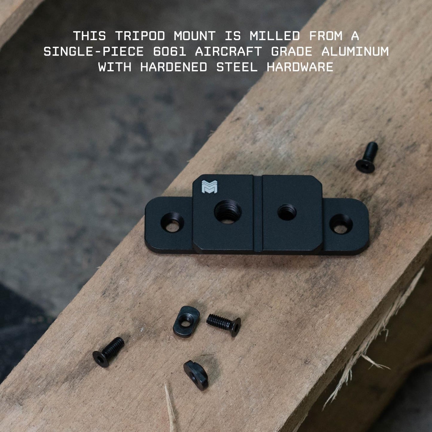Monstrum Tripod Adapter for 3/8 inch or 1/4 inch Threaded Tripod Heads | Compatible with M-LOK mounting Platforms