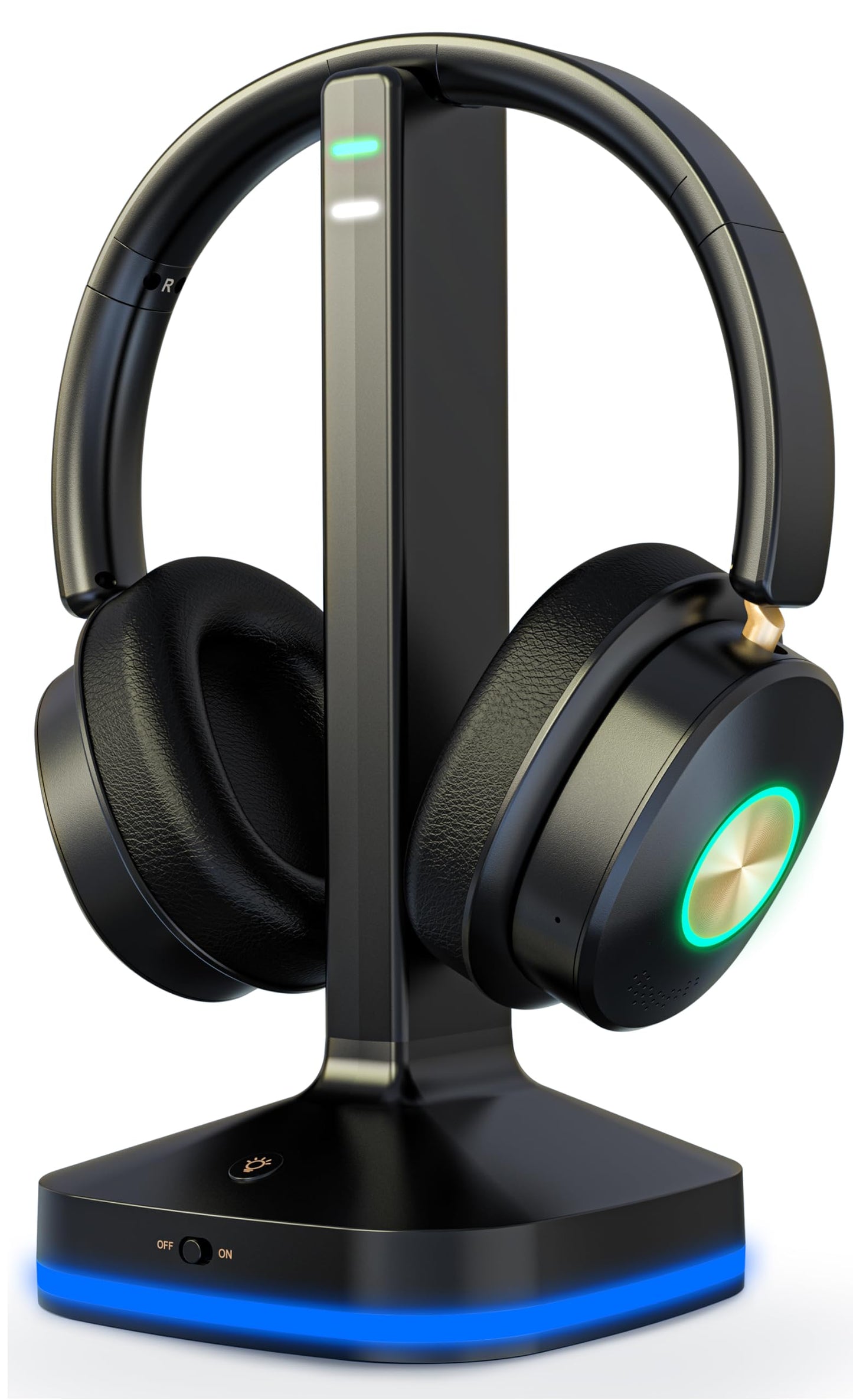 Wireless Headphones for TV, TV Headphones Wireless for Senior with Digital Optical RCA AUX 3.5 MM Transmitter Charging Dock, Over Ear Headphones