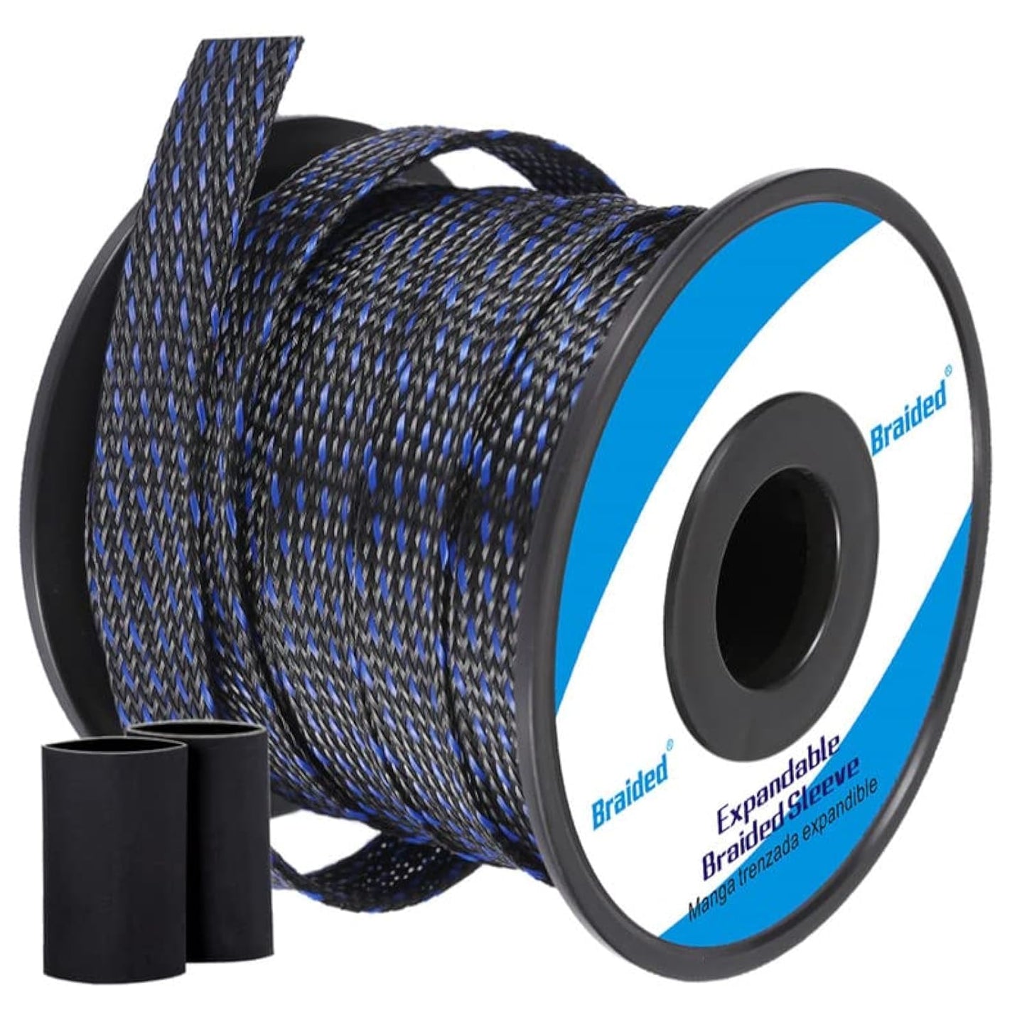 100ft - 1/8 Inch Cable Management Sleeve Protector,Wire Loom PET Expandable Wire Sleeving for Office Computer Home Theater Engine Bay Cord