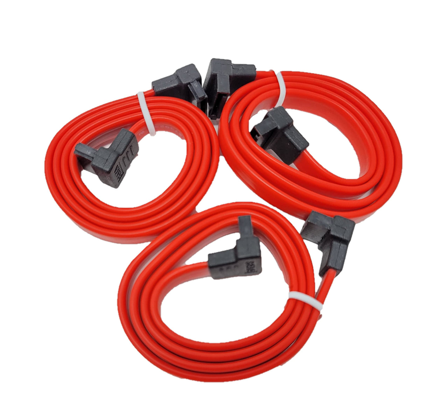 Micro connectors 0.5 Meter SATA III Right Angle to Right Angle Data Cable 3-Pack (F03-1522R-3P)