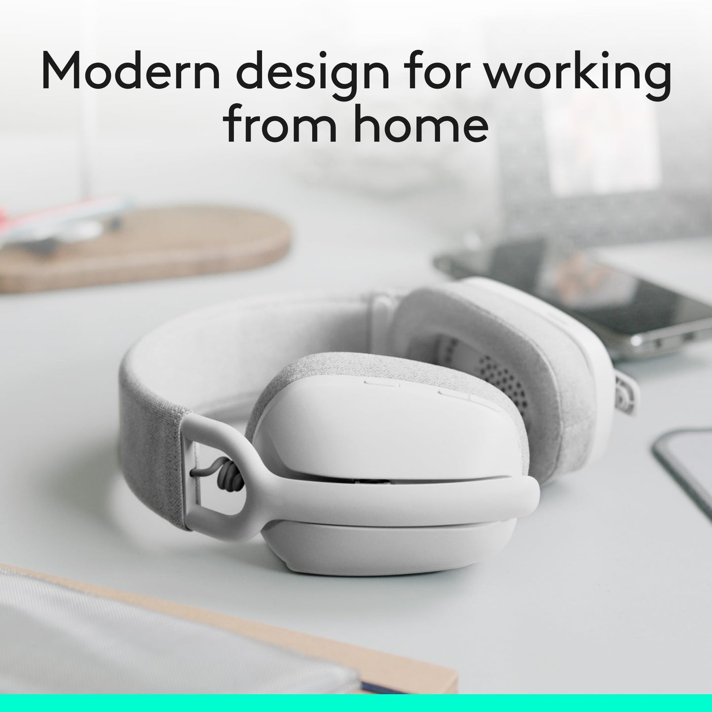 Logitech Zone Vibe 100 Wireless Over Ear Headphones - Off White