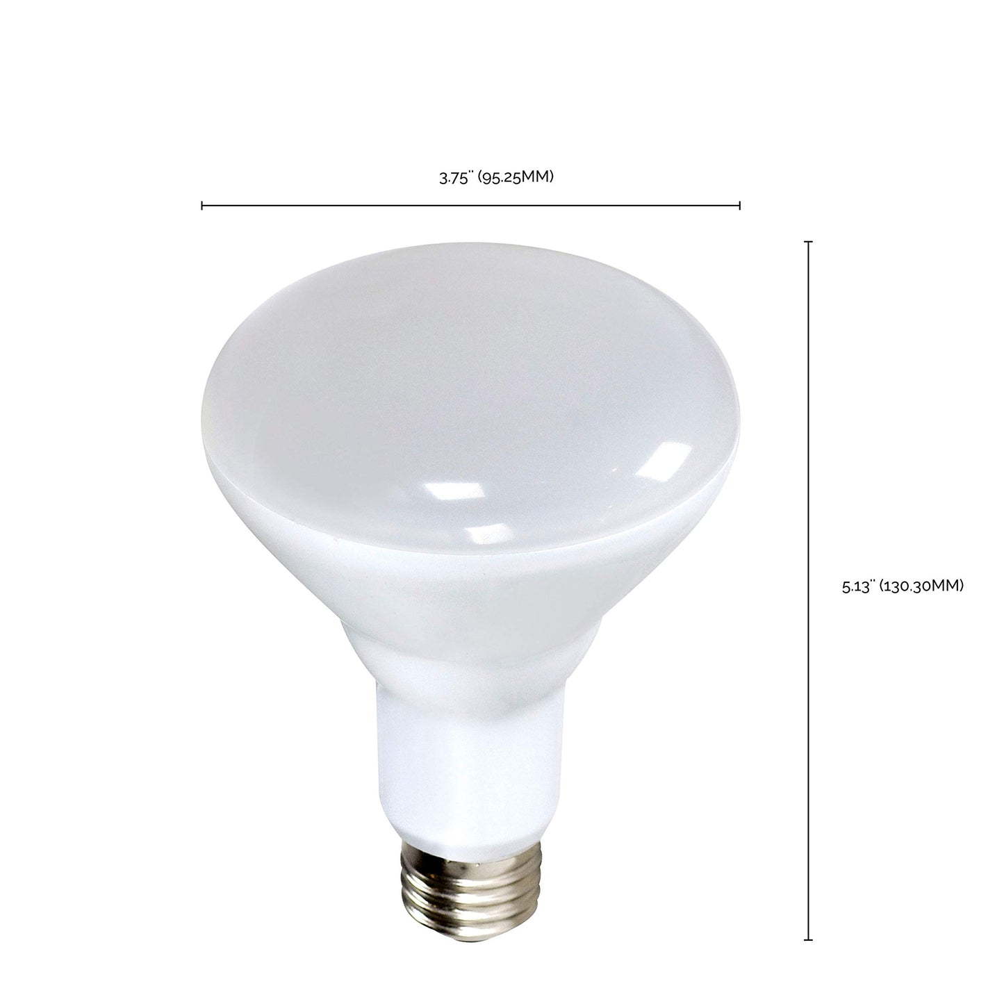 Satco 09029-10 watt BR30 LED 100' beam spread 4000K Medium base 120 volts Dimmable 6-pa BR30 Flood LED Light Bulb