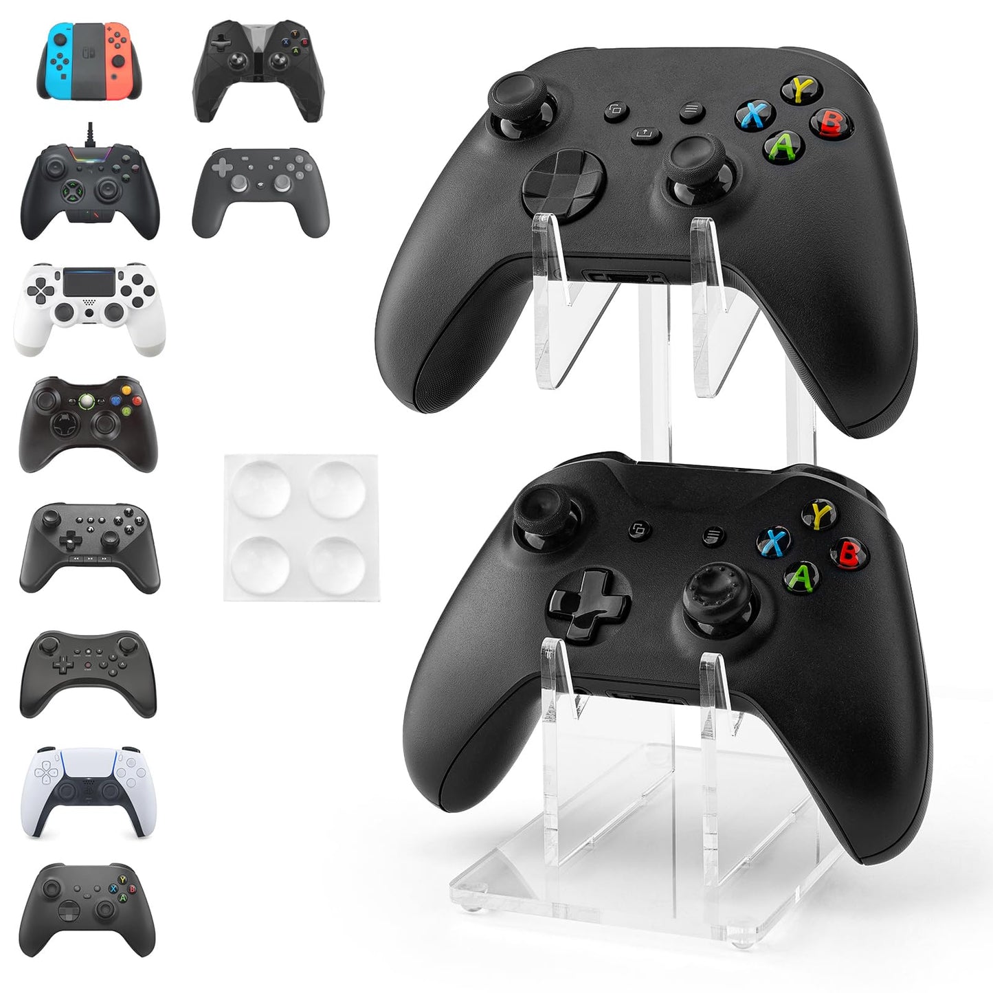 YIBEICO 2-Tier Game Controller Holder for Xbox Series X, Xbox, 360, Ps5, Ps4, Switch,Nintendo,Steam Controller, Desktop Computer Game