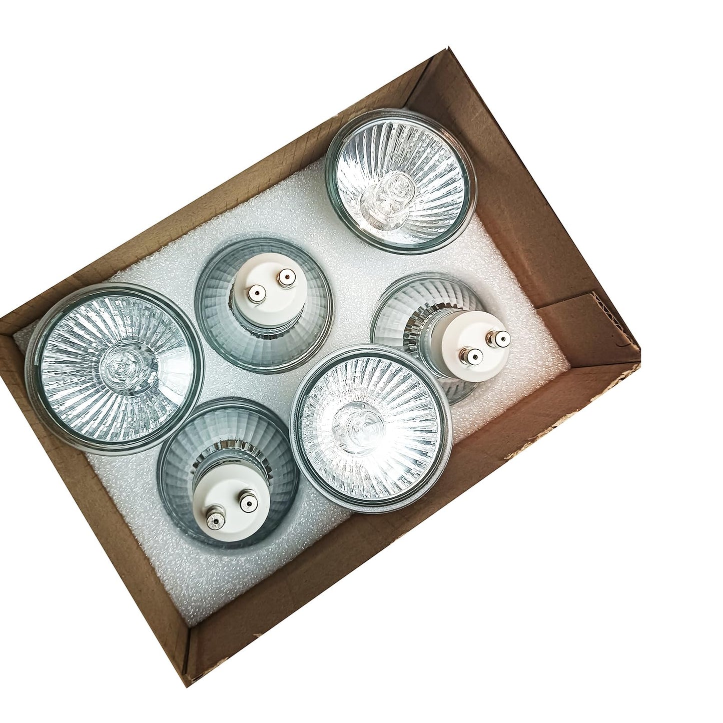Elenhome GU10 Halogen Light Bulbs, 6 Pack 120V 50W Dimmable MR16 GU10+C Bulbs with Glass Cover, 2800K Warm White Scent Wax Burner Light Bulb