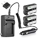 Kastar Battery (2-Pack) and Charger Replacement for Sony NP-FM500H DSLR-A100 A200 A300 A350 A450 A500 A550 A560 A580 A700 A850 A900, Alpha SLT A57 A58